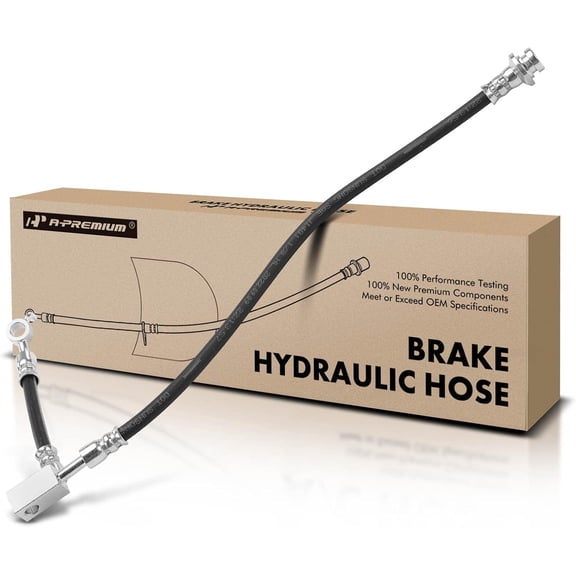 A-Premium Front Driver Brake Hydraulic Hose Compatible with Nissan and Infiniti Models - Titan 2008-2015 2017-2019, Armada 2008-2015, QX56 2008-2010 - Replace# 46211ZV01B