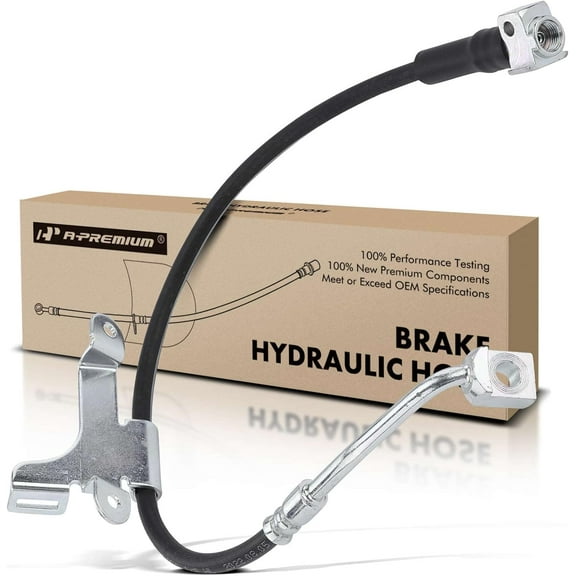 A-Premium Front Driver Brake Hydraulic Hose Compatible with Select Chevy, Buick, GMC, Isuzu, Saab and Oldsmobile Models - Trailblazer EXT, SSR, Rainier, Envoy, Envoy XL XUV, Ascender, Bravada, 9-7x
