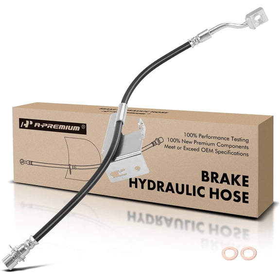 A-Premium Front Driver Brake Hydraulic Hose Compatible with Select Chevy and GMC Models - Silverado 2500 HD, Silverado 3500 HD, Sierra 2500 HD, Sierra 3500 HD, 2011-2019 - Replace# 25882061