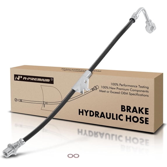 A-Premium Front Driver Brake Hydraulic Hose Compatible with Select Chevy, GMC and Oldsmobile Models - Blazer, S10, S10 Blazer, Jimmy, Sonoma, Syclone, Typhoon, Bravada, S15 Jimmy - Replace# 17989771