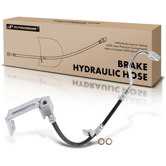 A-Premium Front Driver Brake Hydraulic Hose Compatible with Select Ford Models - Mustang 2005 2006 2007 2008 2009 4.0L, Without Anti-lock Brakes - Replace# 8R3Z2078D, 4R3Z2078BA