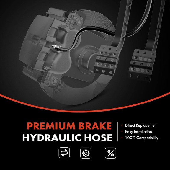 A-Premium Front Driver Brake Hydraulic Hose Compatible with Ford and Mazda Models - Ranger 1989-1994, B2300/B3000/B4000 1994
