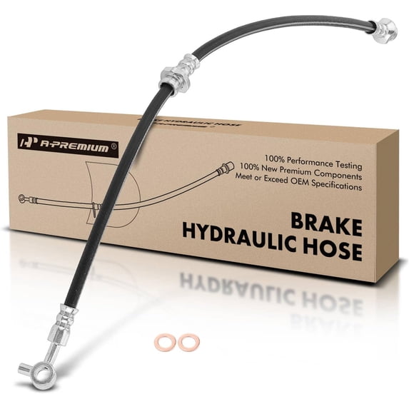 A-Premium Front Driver Brake Hydraulic Hose Compatible with Nissan Models - Maxima 2009 2010 2011 2012 2013 2014 3.5L - Replace# 46210ZX71B