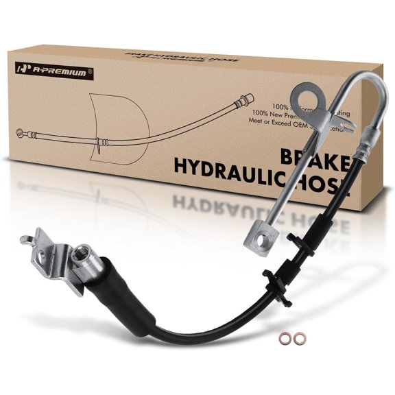 A-Premium Front Driver Brake Hydraulic Hose Compatible with Select Dodge Models - Viper 1992-2002 - Replace# 4763155AB