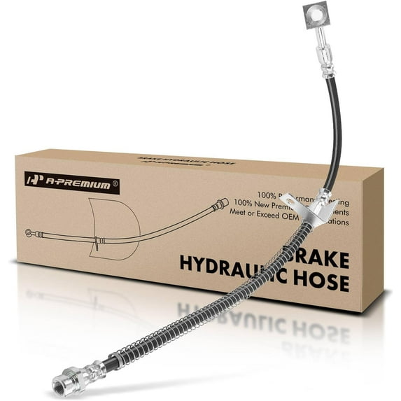 A-Premium Front Driver Brake Hydraulic Hose Compatible with Select Hyundai Models - Tiburon 2005 2006 2007 2008, 2.7L - Replace# 587312C000