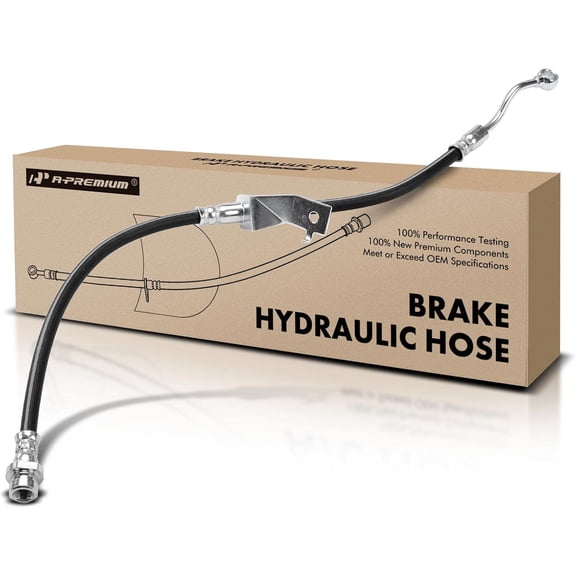 A-Premium Front Driver Brake Hydraulic Hose Compatible with Select Kia Models - Rio 2012 2013 2014 2015 2016 2017 - Replace# 587311W000