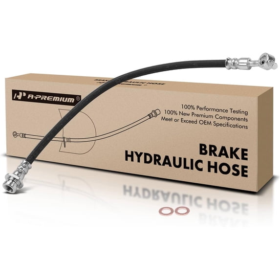 A-Premium Front Driver Brake Hydraulic Hose Compatible with Select Nissan Models - Frontier 2002 2003 2004, 2.4L - Replace# 462118Z400