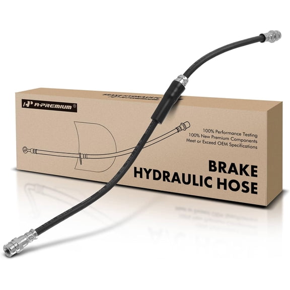 A-Premium Front Driver or Passenger Brake Hydraulic Hose Compatible with Audi and Volkswagen Models - A3 Quattro 2009-2011, CC 2009-2012, Passat 2008, Passat CC 2009-2010 - Replace# 3C0611701J