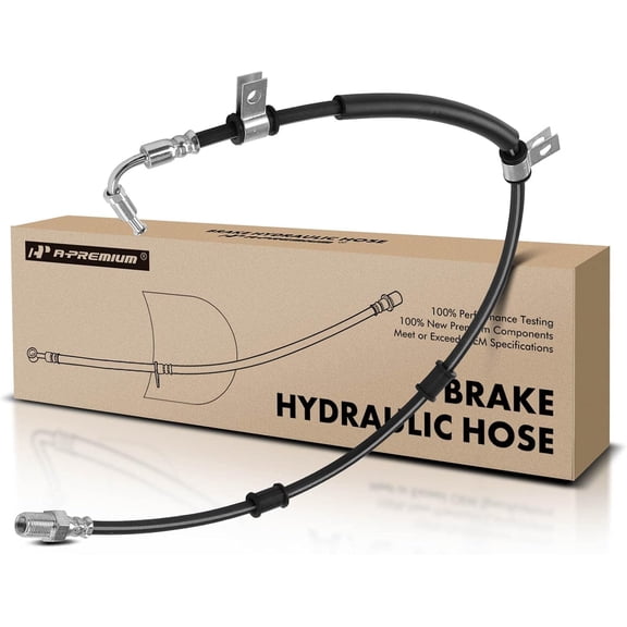 A-Premium Front Driver or Passenger Brake Hydraulic Hose Compatible with Ford and International Harvester Models - F650, F750, 4100, 4300, 4400, MXT, RXT - Replace# 4C4Z2078BA