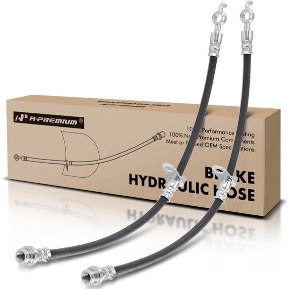 A-Premium Front Driver and Passenger Brake Hydraulic Hose Compatible with Select Ford and Lincoln Models - Edge 2007-2014, MKX 2007-2015 - Replace# 8T4Z2078A(Pack of 2)