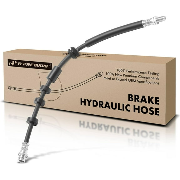 A-Premium Front Driver or Passenger Brake Hydraulic Hose Compatible with Select Land Rover Models - Range Rover Evoque 2012 2013 2014 2015 2.0L - Replace# LR095290