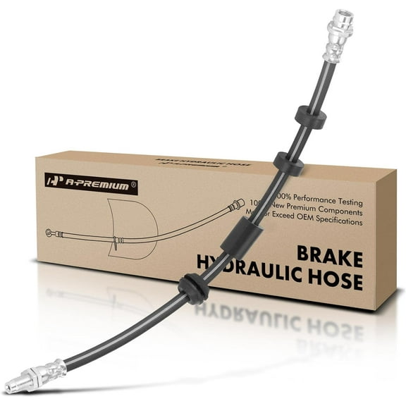 A-Premium Front Driver or Passenger Brake Hydraulic Hose Compatible with Select Volvo Models - S60 2011-2017, S80 2007-2016, V60 2015-2018, XC70 2011-2016 - Replace# 32246091