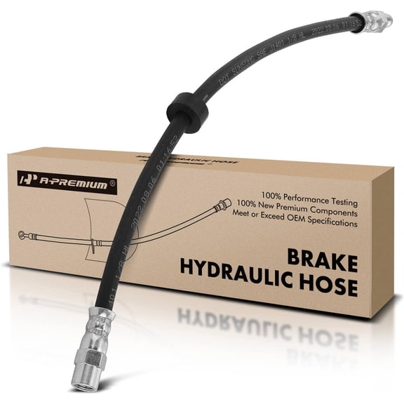 A-Premium Front Driver or Passenger Brake Hydraulic Hose Compatible with Volvo Models - 940 1995 2.3L, 960 1995-1997 2.9L, S90 1997-1998 2.9L - Replace# 91573865