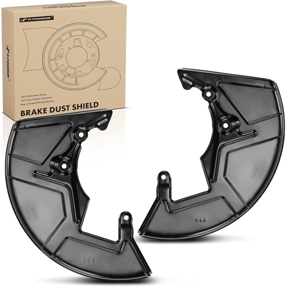 A-Premium Front Driver and Passenger Side Brake Dust Shield Compatible with Select Audi Models - TT Quattro 2004 2005 2006, 3.2L, Convertible/Coupe Model - Replace# 8N0615311C, 2-PC Set
