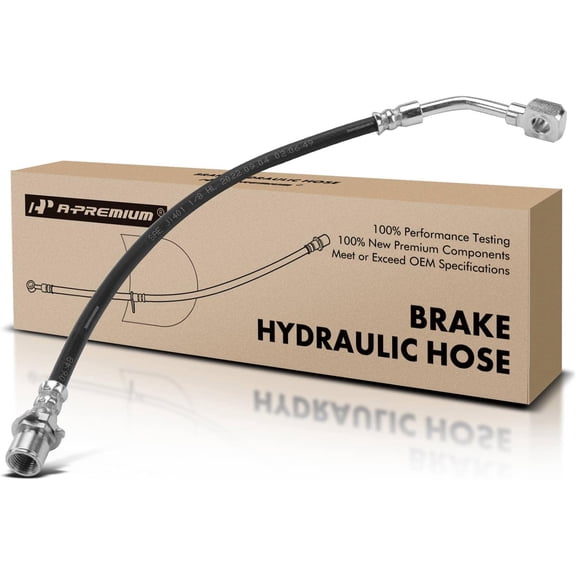 A-Premium Front Driver or Passenger Side Brake Hydraulic Hose Compatible with Select Buick and Pontiac Models - Rendezvous 2002-2007, Aztek 2001-2005 - Replace# 15267635