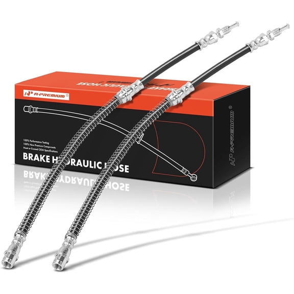 A-Premium Front Driver and Passenger Side Brake Hydraulic Hose Compatible with Select Porsche Models - Panamera 2010 2011 2012 2013 - Replace# 97035513930 (Pack of 2)
