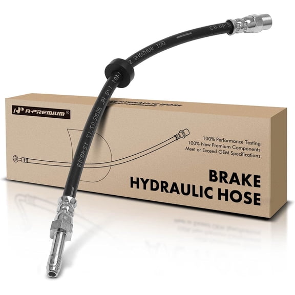 A-Premium Front Driver or Passenger Side Brake Hydraulic Hose Compatible with Select Volvo Models - S60 2001-2009, S80 1999-2006, V70 2001-2003/2005-2007 - Replace# 9169140