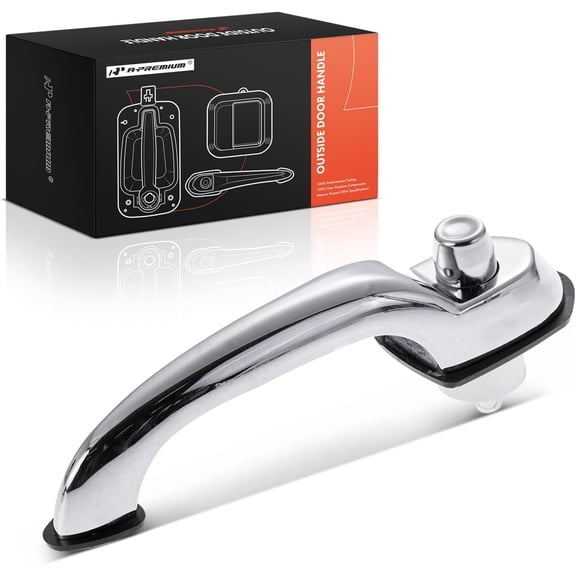 A-Premium Front Driver or Passenger Side Exterior Door Handle Compatible with Mack DM 1981-2006, DMC 1981-1982, DMC 1984-1986, DMM 1981-2003, R 1981-1991, RB 1989-2005, RD 1981-2004, RL, RM, Chrome