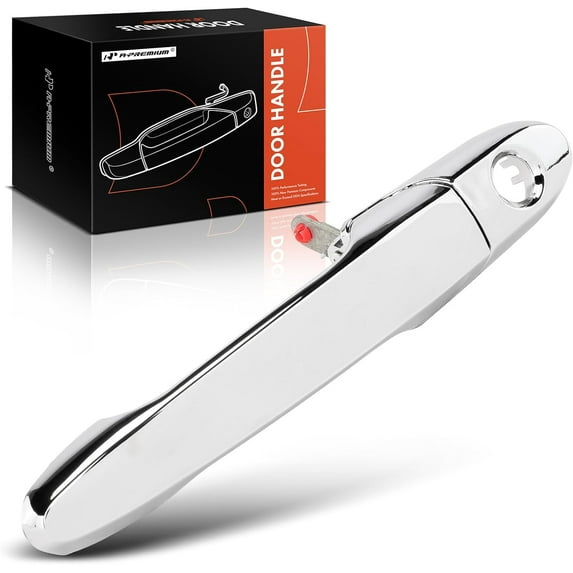 A-Premium Front Driver Side Exterior Door Handle with Keyhole Compatible with Chevrolet Impala, Impala Limited, Cobalt & Buick Lacrosse, Lucerne, Allure & Pontiac G5, Solstice & Saturn Sky, Chrome