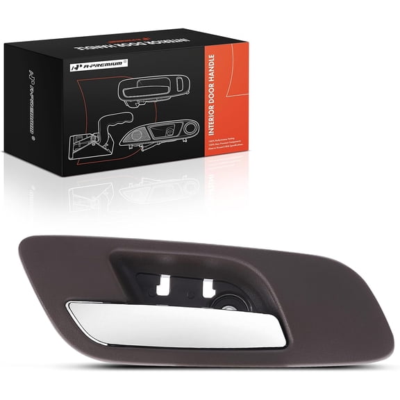 A-Premium Front Driver Side Interior Door Handle Compatible with Chevrolet Silverado 1500, Tahoe, Suburban, Avalanche & GMC Sierra 2500 HD 3500 HD, Yukon XL 1500/2500, Brown Housing with Chrome Lever