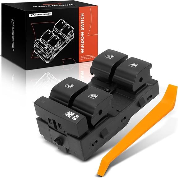 A-Premium Front Driver Side Master Power Window Switch Compatible with Buick Lacrosse 2010-2013, Verano 2012-2014, Regal 2011-2012, Without Passenger Auto Down, Replace# 20830824