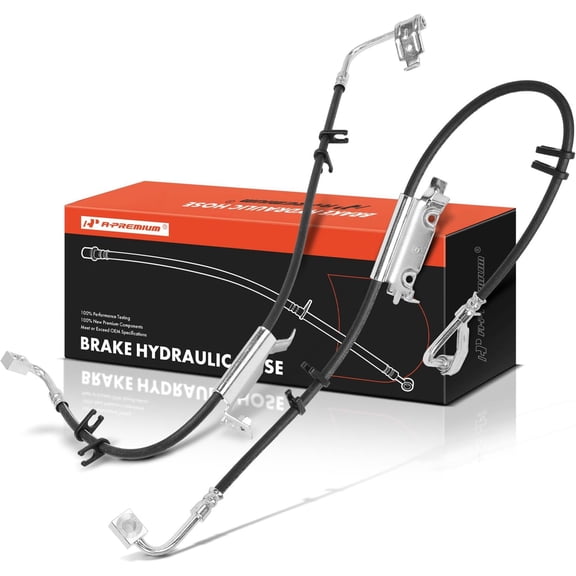 A-Premium Front Driver and Passenger Side Brake Hydraulic Hose Compatible with Jeep Wrangler 2011 2012 2013 2014 - Pack of 2
