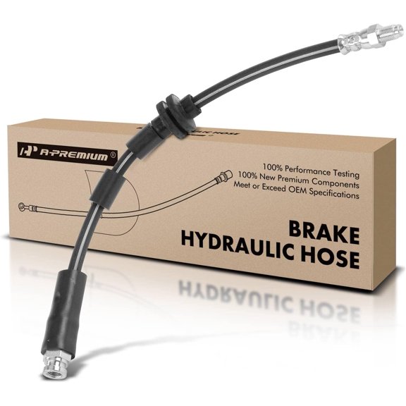 A-Premium Front Driver or Passenger Brake Hydraulic Hose Compatible with Select Fiat Models - 500 2012-2019, 500L 2017-2020 - Replace# 51800680