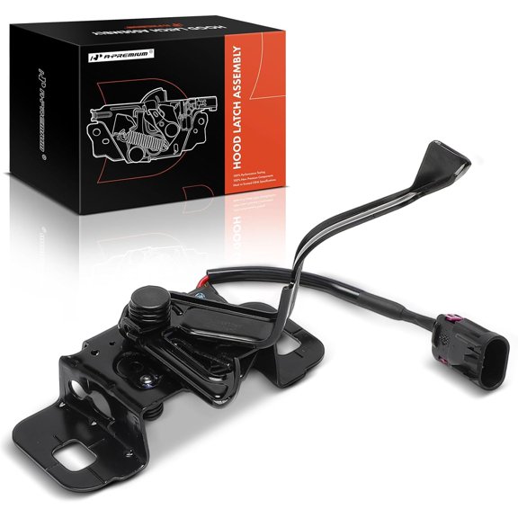 A-Premium Front Hood Latch Lock Assembly Compatible with GMC Vehicles - Acadia 2017-2018 Sport Utility, with Sensor, Front Hood Lock