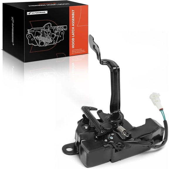 A-Premium Front Hood Latch Lock Assembly Compatible with Toyota Vehicles - Tacoma 2016-2023, with Alarm System, Front Hood Lock