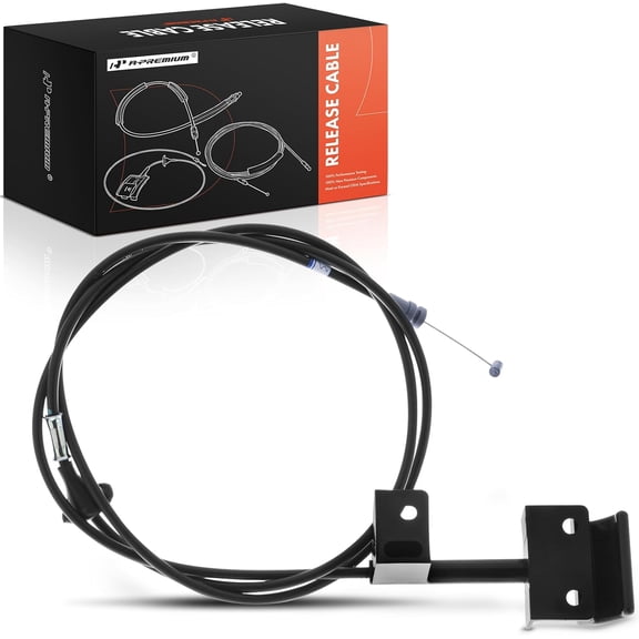 A-Premium Front Hood Latch Release Cable with Handle Compatible with Jeep Cherokee 1987-1996, Comanche 1987-1992, Wagoneer 1987-1990, 68.9 Inch, Replace# 83504416, 55009996
