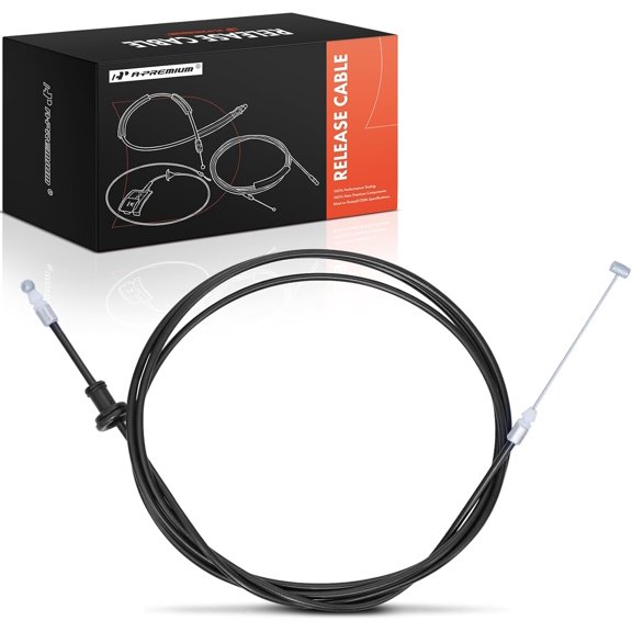A-Premium Front Hood Latch Release Cable Without Handle Compatible with Honda Accord 1990-1997, Odyssey 1995-1998, 88.6 Inch, Replace# 74130SM4A01, 74130SM1A00