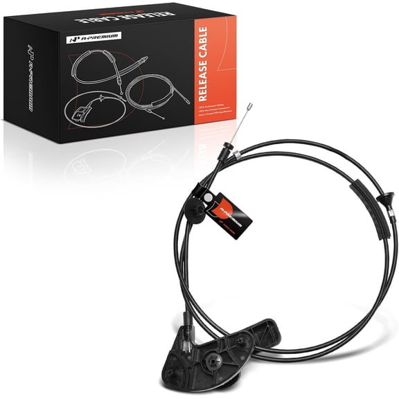 A-Premium Front Hood Latch Release Cable with Handle Compatible with Ford Focus 2012-2018, C-Max CMax 2013-2018, 67 Inch