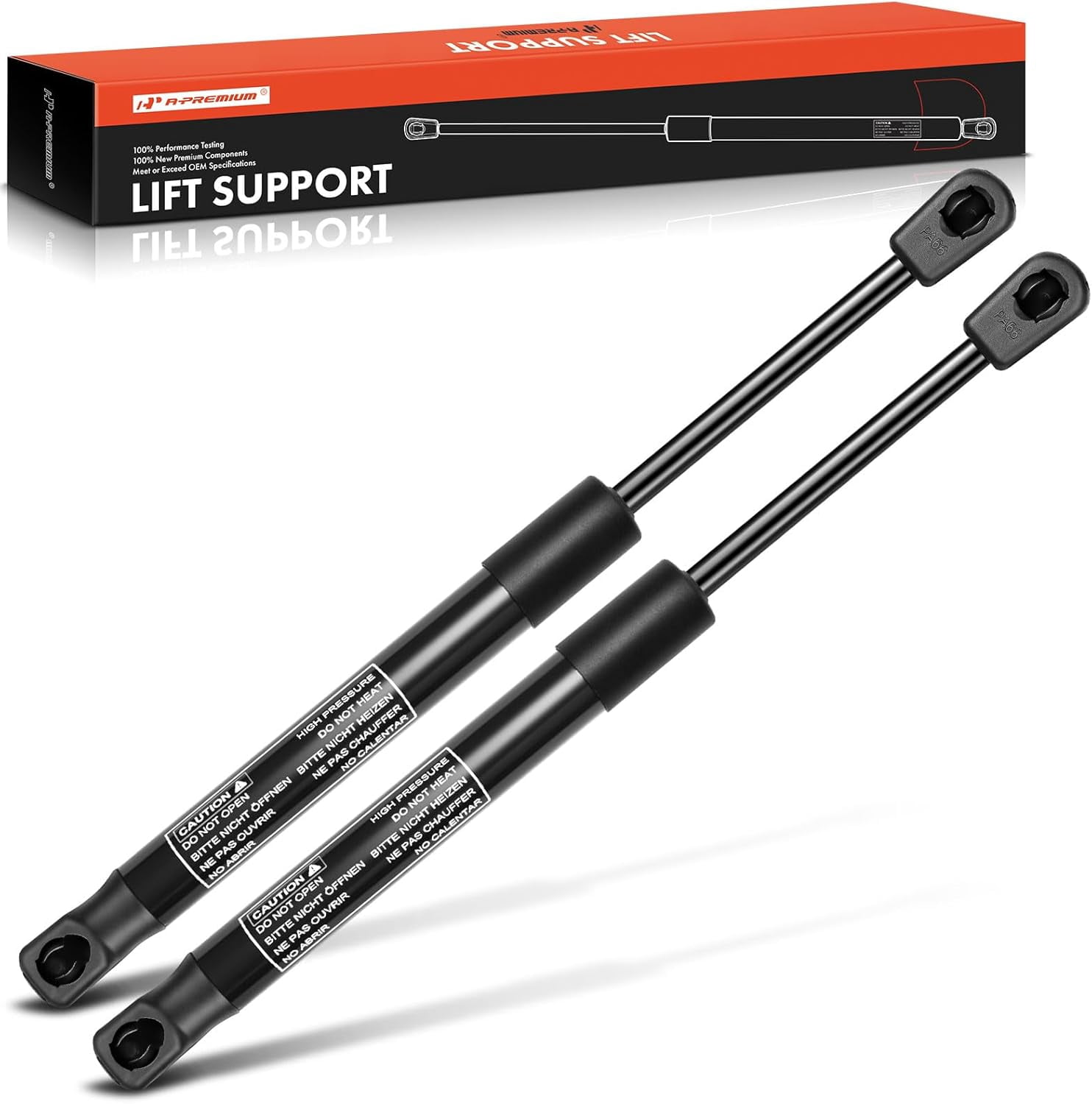A-Premium Front Hood Lift Supports Shock Struts Compatible with Select ...