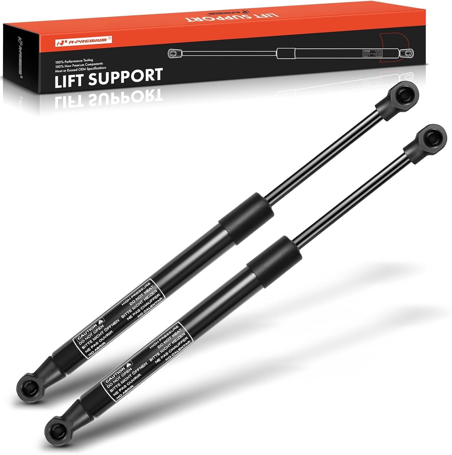 A-Premium Front Hood Lift Supports Shock Struts Compatible with Select Fiat Models - 500L 2014 2015 2016 2017 2018 2019 2020, Hatchback - Replace # 51923979 (2-PC Set)