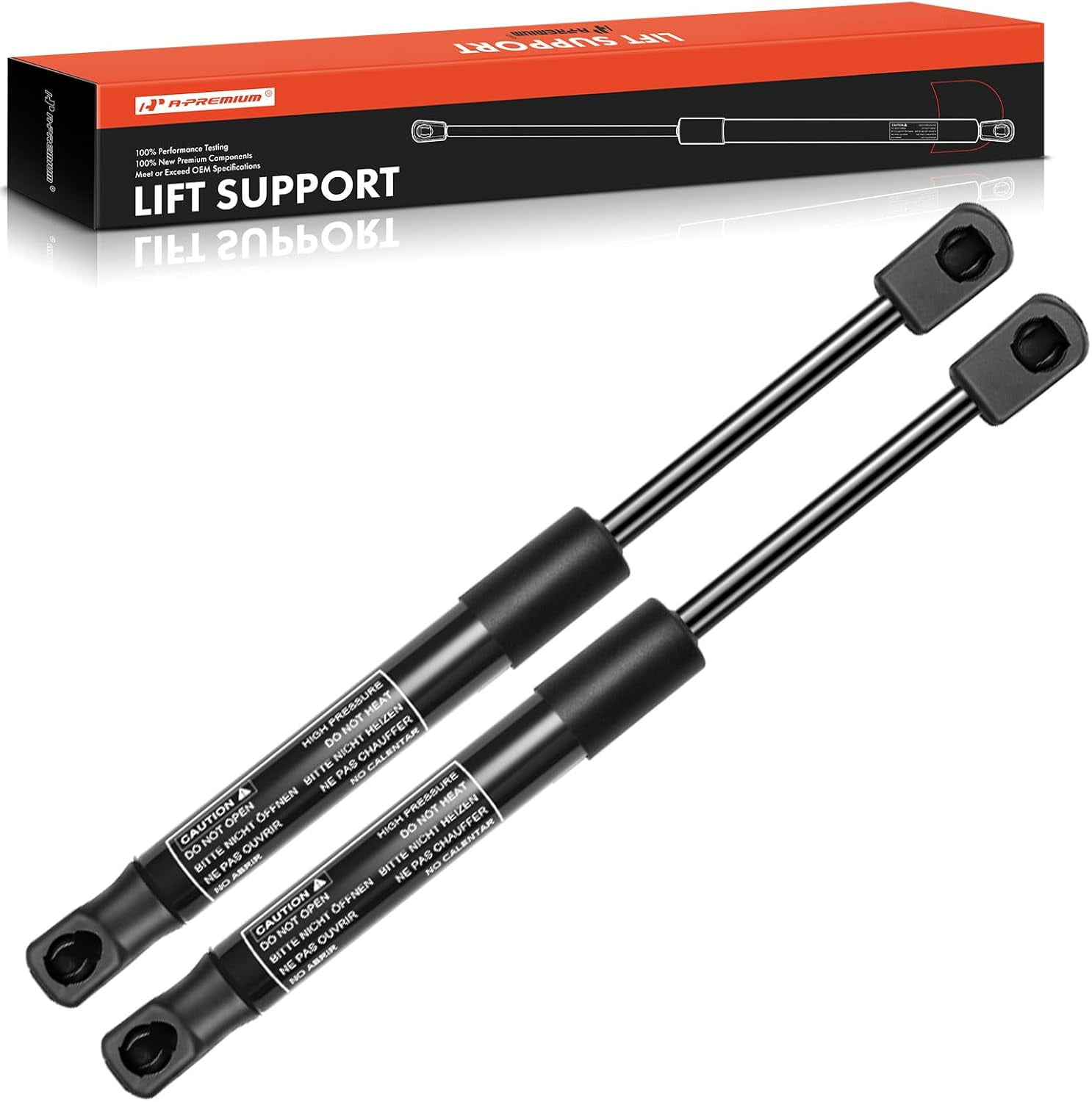A-Premium Front Hood Lift Supports Shock Struts Compatible with Select Mini Models - Cooper 2007 2008 2009 2010 2011 2012 2013 2014 2015 (2PC Set)