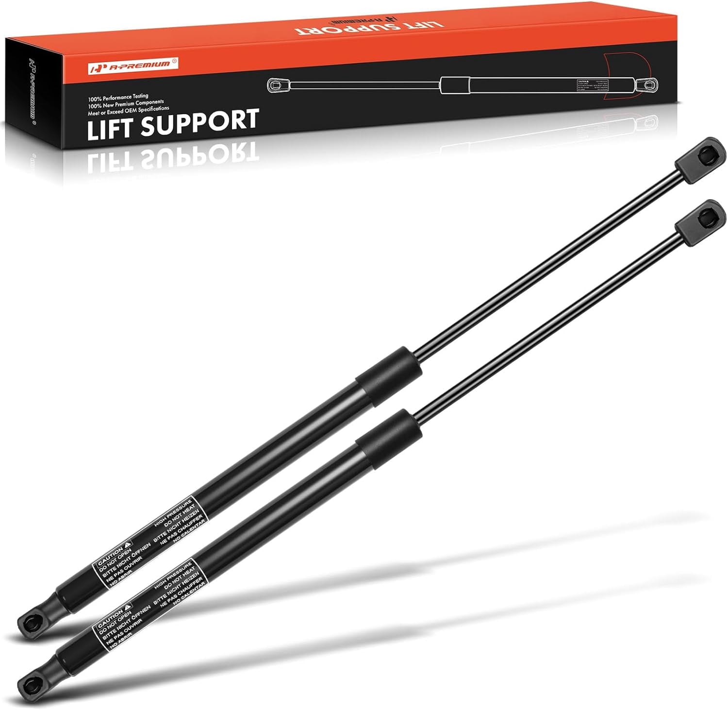 A-Premium Front Hood Lift Supports Shock Struts Replacement for Dodge Dakota 2005-2011 Ram Dakota 2011 Mitsubishi Raider 2006-2009 2-PC Set