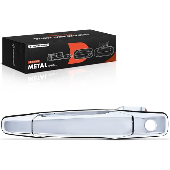 A-Premium Front Left Driver Side Chrome Exterior Door Handle - Upgraded Metal - Compatible with Chevy, GMC, Cadillac - 2007-2013 Silverado Suburban Avalanche Tahoe Sierra Yukon Escalade - 22738721