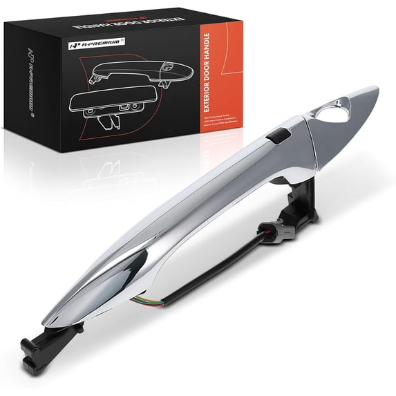 A-Premium Front Left Driver Side Exterior Door Handle Compatible with Hyundai Elantra 2011-2016 Sedan, Elantra Coupe 2013-2014, with Smart Entry System, Chrome, Replace# 82651-3X210