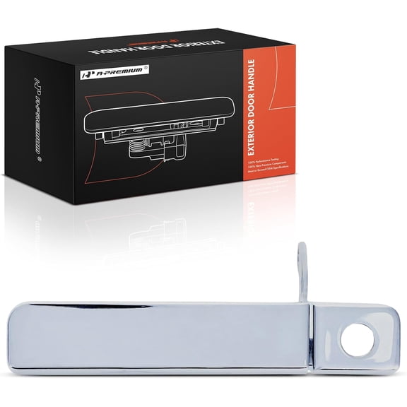 A-Premium Front Left Driver Side Exterior Door Handle with Keyhole Compatible with Chevrolet Corvette 1984-1996, Chrome, Replace# 14075359