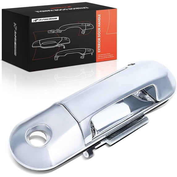 A-Premium Front Left Driver Side Exterior Door Handle with Keyhole Compatible with Ford Explorer 2002-2008, Explorer Sport Trac 2007-2010, Chrome