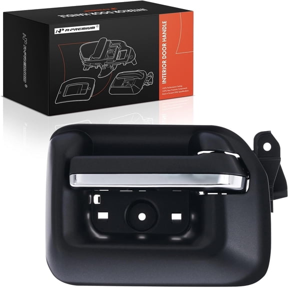 A-Premium Front Left Driver Side Interior Door Handle Compatible with Chevrolet Silverado 1500 1500 LD 2500 HD 3500 HD & GMC Sierra 1500 1500 Limited 2500 HD 3500 HD, Black with Chrome Insert