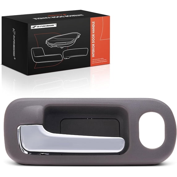 A-Premium Front Left Driver Side Interior Door Handle with Lock Hole Compatible with Honda Civic 2001 2002 2003 2004 2005 Sedan, Brown Housing with Chrome Lever, Replace# 72161-S5A-A21ZB