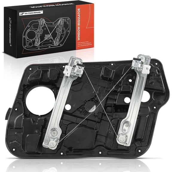 A-Premium Front Left Driver Side Power Window Regulator with 2-Pin Motor Compatible with Hyundai Sonata 2011 2012 2013 2014, Not 6-Pin Plug