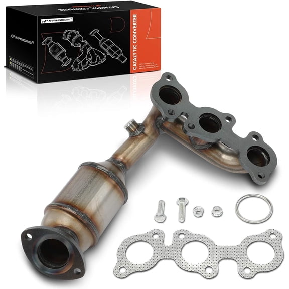 A-Premium Front Left Radiator Side Catalytic Converter Kit Direct-Fit Compatible with Toyota Highlander 2004-2007, Sienna 2004-2006 & Lexus RX330 2004-2006, 3.3L, EPA Compliant