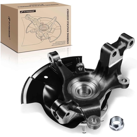 A-Premium Front Left Steering Knuckle Assembly with Hub Bearing & Backing Plate Compatible with Ford Edge 2007 2008 2009 2010