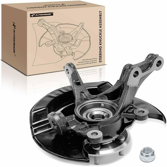 A-Premium Front Left Steering Knuckle & Wheel Bearing Hub Assembly Compatible with Honda CR-V CRV 2007 2008 2009, 2.4L, Driver Side