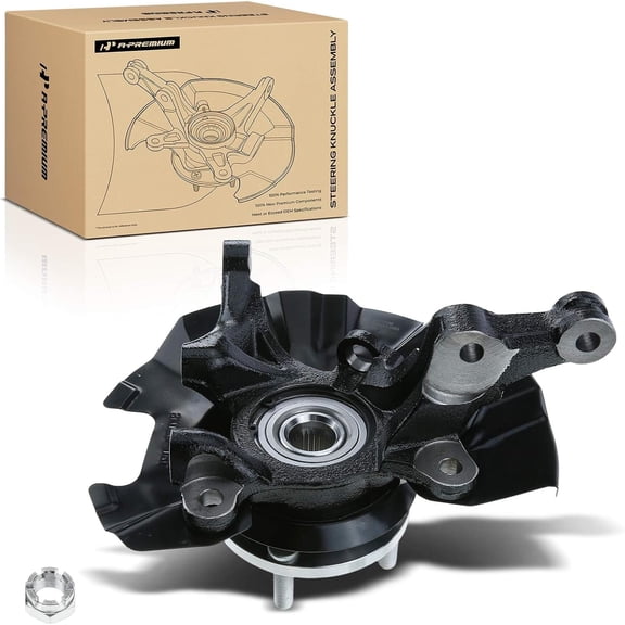 A-Premium Front Left Steering Knuckle & Wheel Bearing Hub Assembly Compatible with Hyundai Accent 2006-2011 & Kia Rio Rio5 2006-2009, Driver Side