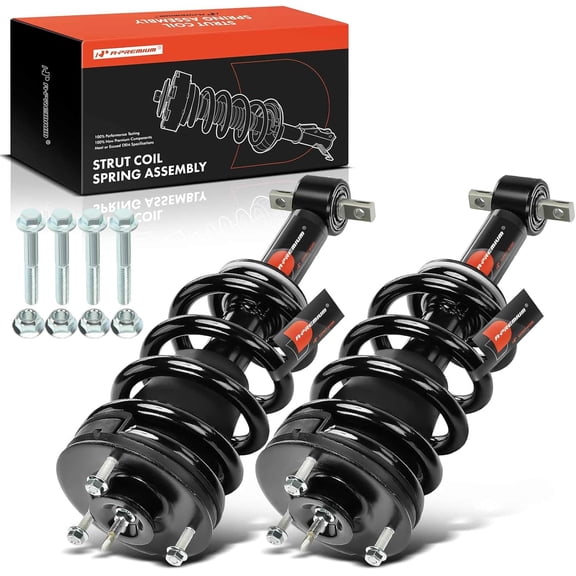 A-Premium Front Pair (2) Complete Strut and Coil Spring Assembly Compatible with Chevrolet Silverado 1500 2014-2018, Silverado 1500 LD 2019, Suburban & GMC Sierra 1500, Sierra 1500 Limited, Yukon XL