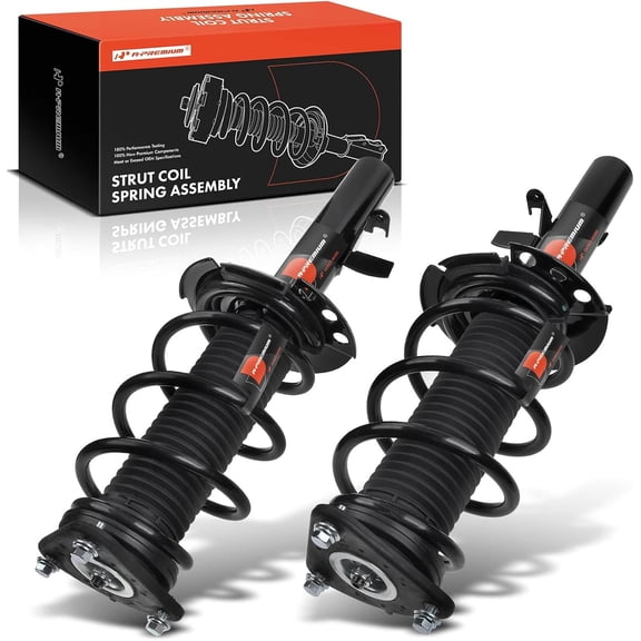 A-Premium Front Pair (2) Complete Strut & Coil Spring Assembly Compatible with Ford Focus 2014-2015 2.0L, Driver and Passenger Side, FWD, Replace# 1335892L, 1335892R