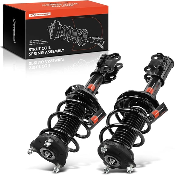 A-Premium Front Pair (2) Complete Strut & Coil Spring Assembly Compatible with Hyundai Sonata 2015-2019 2.0L & Kia Optima 2016-2020 2.0L, Driver and Passenger Side, Replace# 18920709